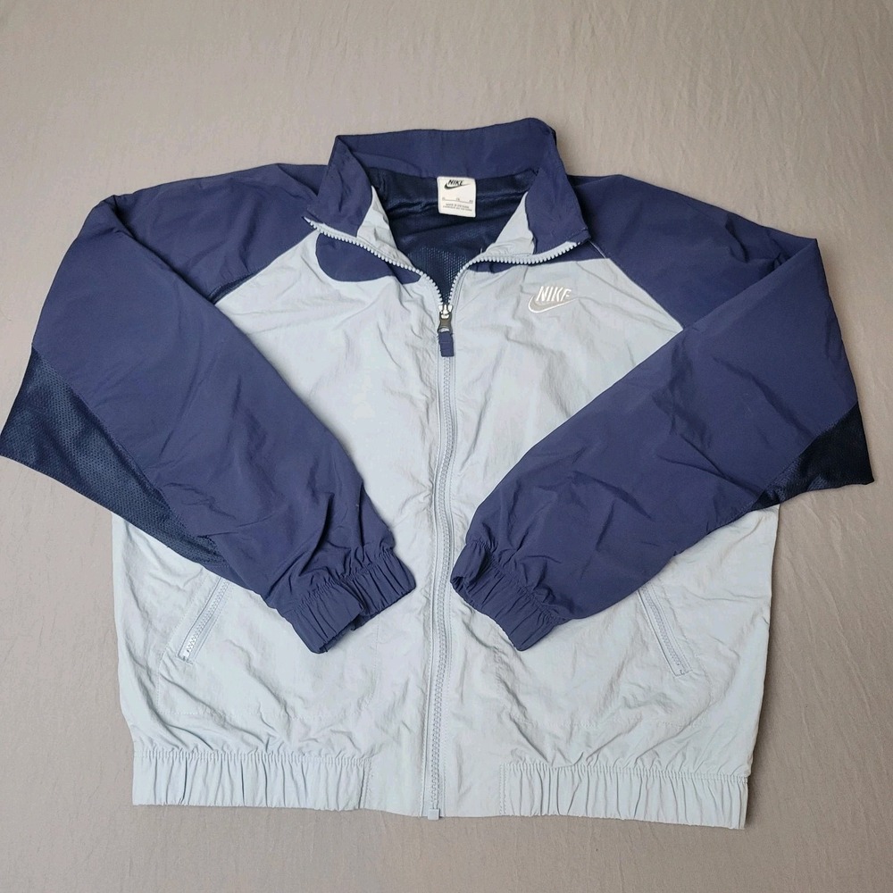Nike Girls Nylon Long Sleeve Jacket Blue Full Zip  Size XLarge